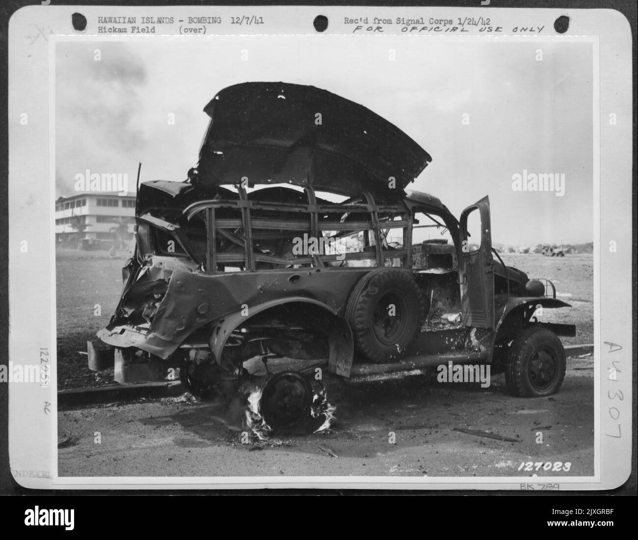 First Army Photos Of The Bombing Of Hickam Field, Hawaii, Dec. 7, 1941