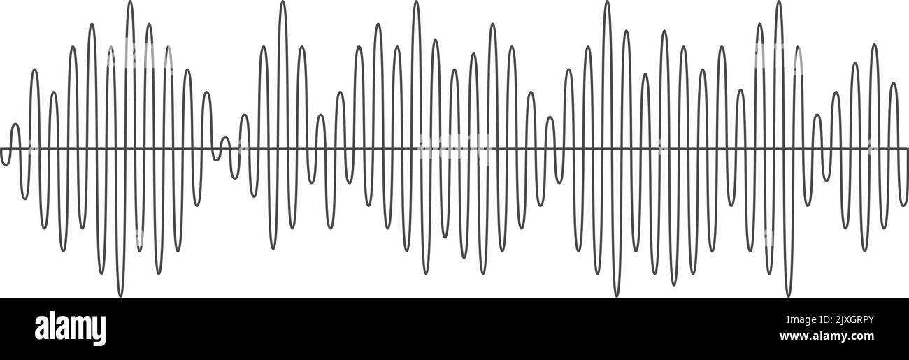 Sound frequency. Volume level graph. Voice record Stock Vector Image ...