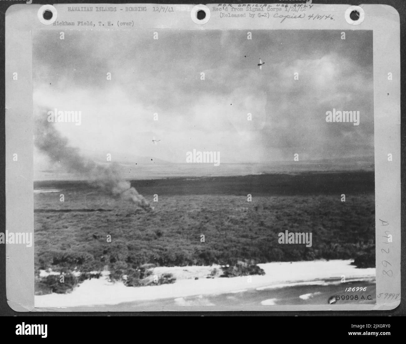 Hawiian Islands Bombing 12/7/41. Hickam Field, T.H. One Of The First