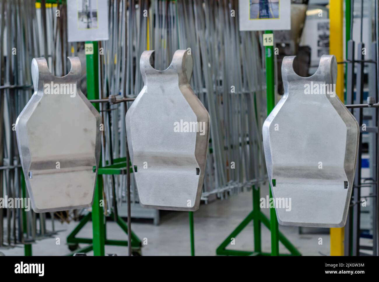 Metal steel industrial hangers, which are used for hanging parts of industrial production