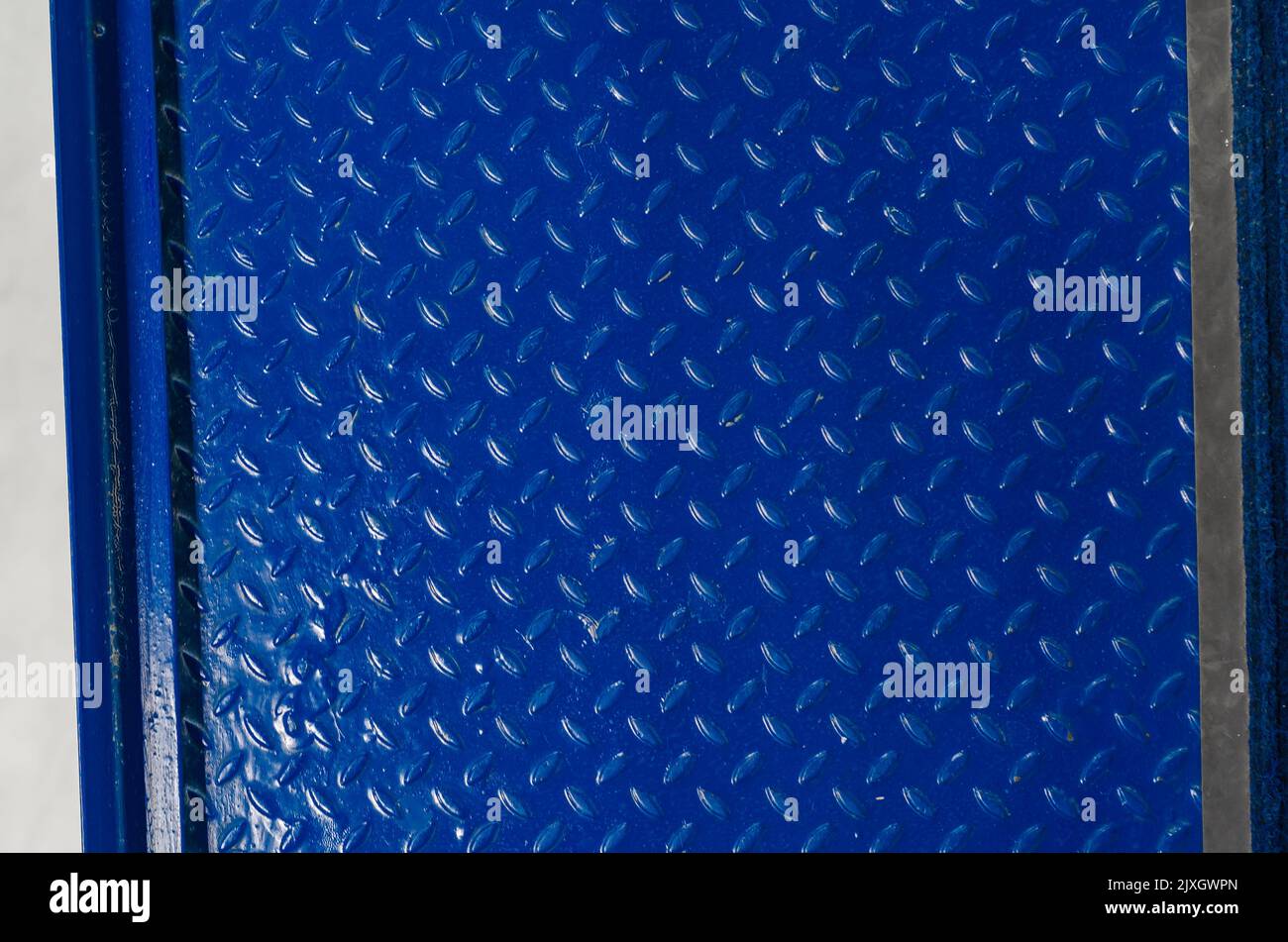Pattern on metal. Blue metallic patterned background Stock Photo