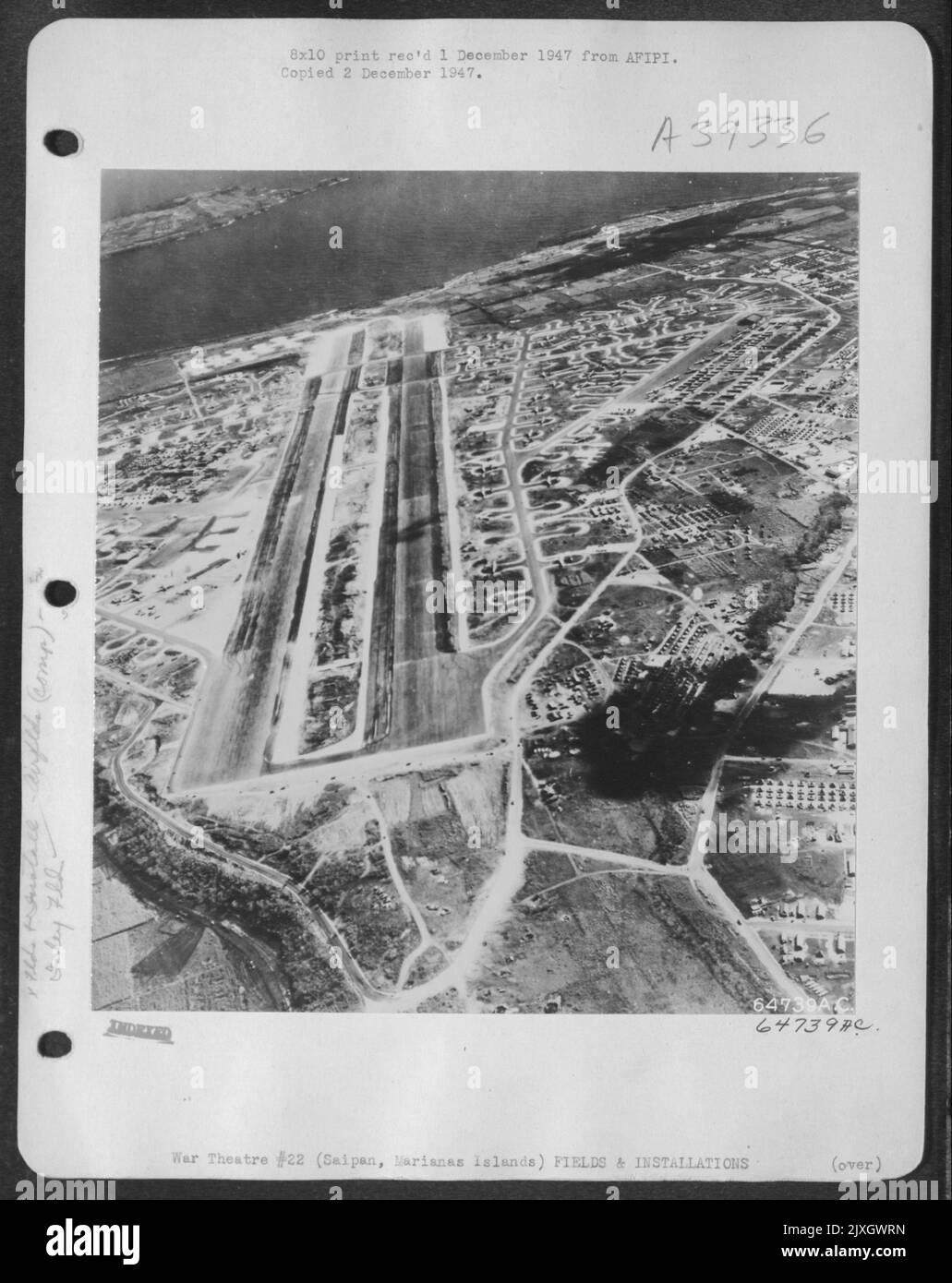 Aerial View, Looking East, Of Isley Field, Saipan, Marianas Islands ...