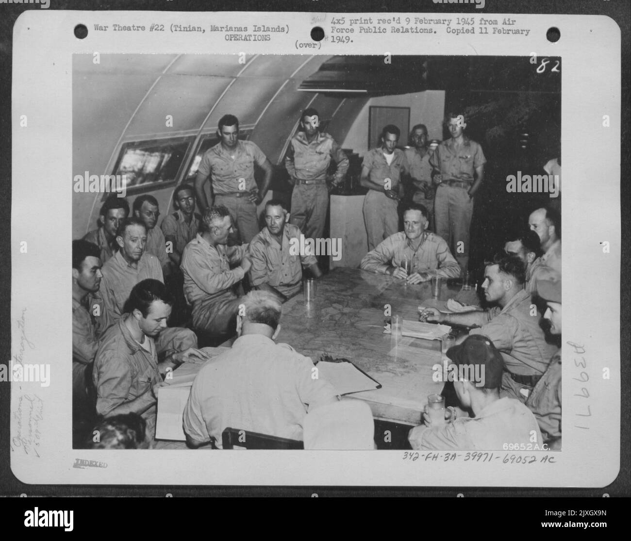 General Carl Spaatz Attends Crew Interrogation Of The 509Th Composite 