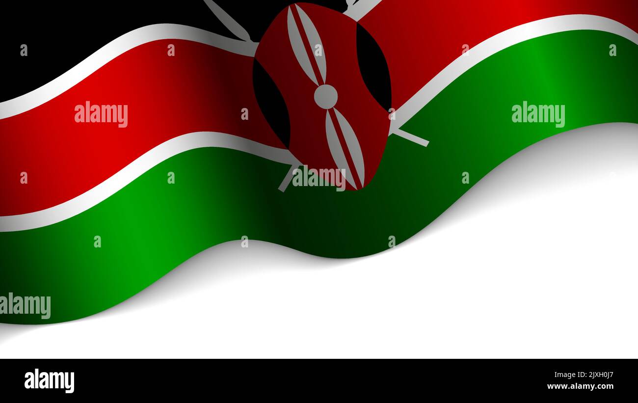 EPS10 Vector Patriotic heart with flag of Kenya. An element of impact for the use you want to make of it. Stock Vector