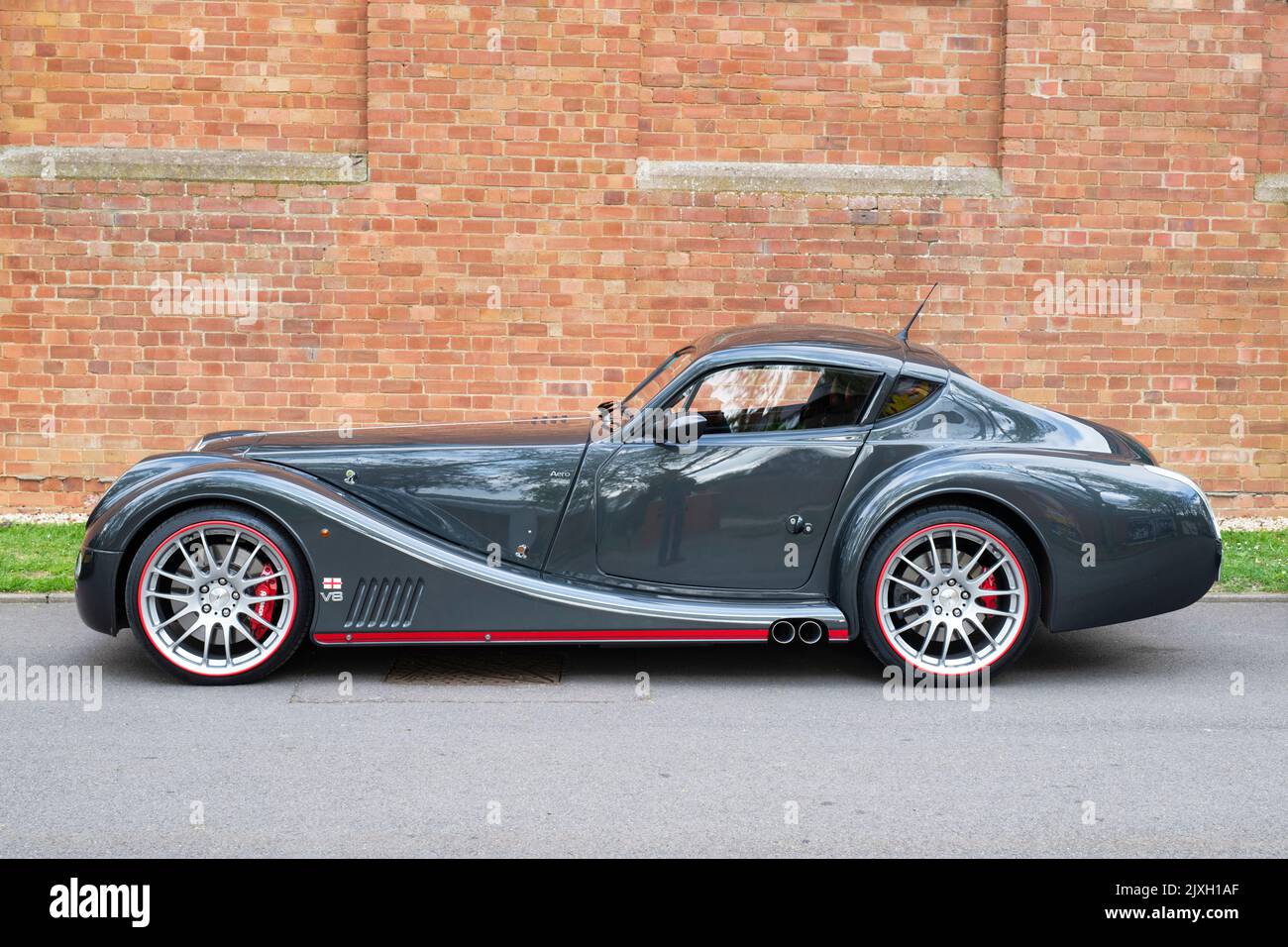 2014 Morgan Aero 8 Coupe car at Bicester Heritage Centre spring sunday scramble event. Bicester, Oxfordshire, England Stock Photo