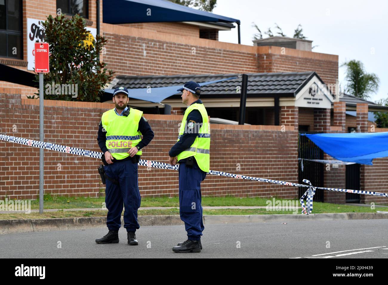 NSW police are seen at a crime scene in Carlingford, Sydney, Friday, June 8, 2018. A 36yearold
