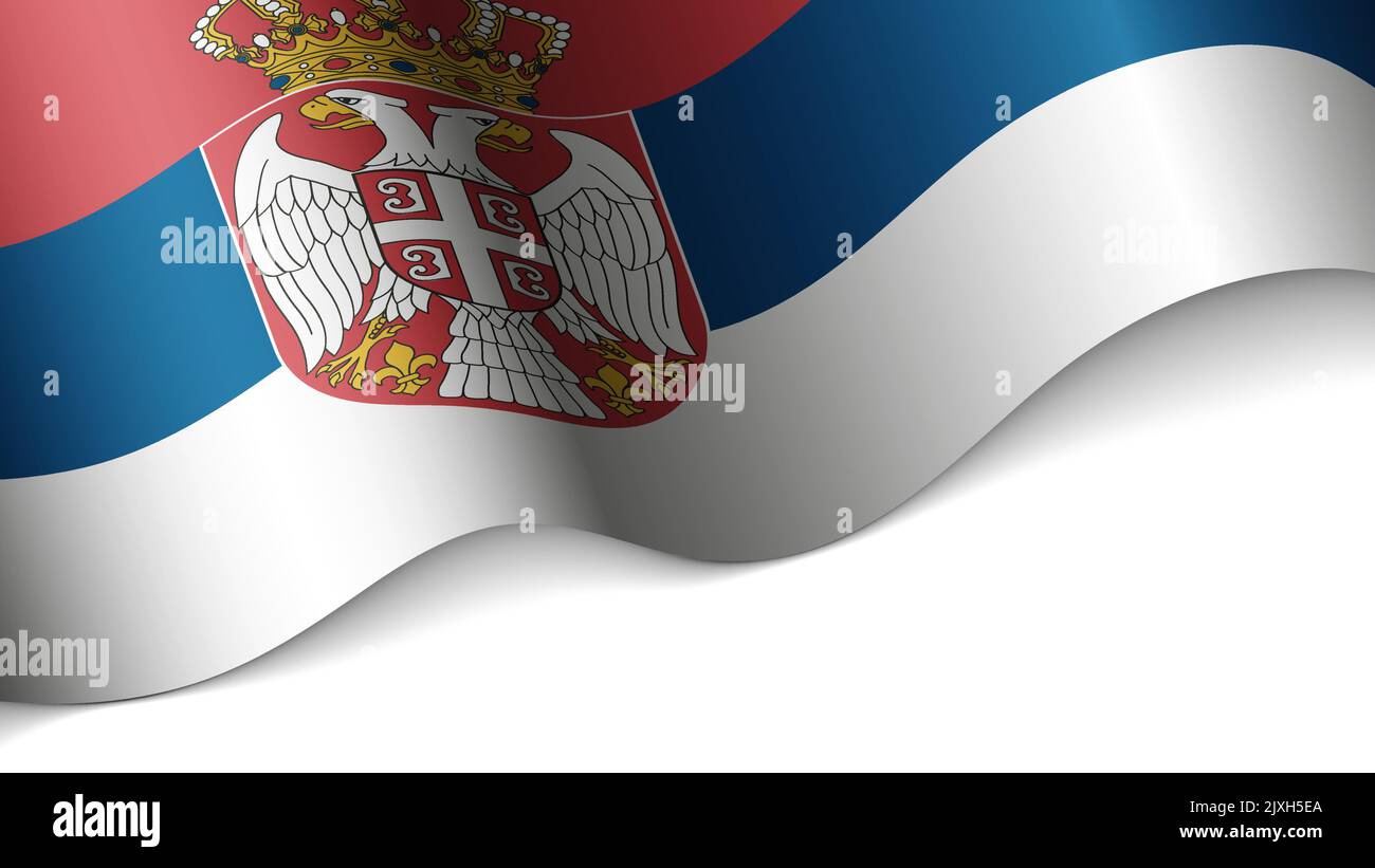 EPS10 Vector Patriotic heart with flag of Serbia. An element of impact for the use you want to make of it. Stock Vector