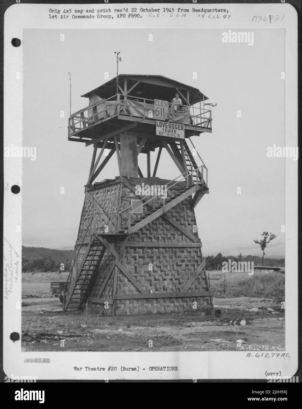 Operations Control Tower On Warazup Airstrip, Burma. 62Nd A.A.C.S., 1St ...