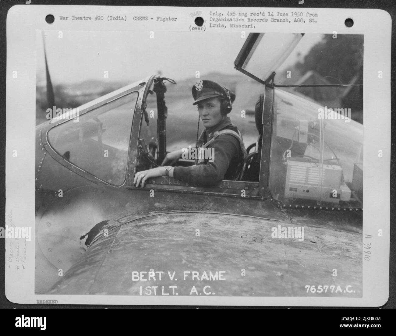 1St Lt. Bert V. Frame Of The 9Th Photographic Reconnaissance Squadron ...