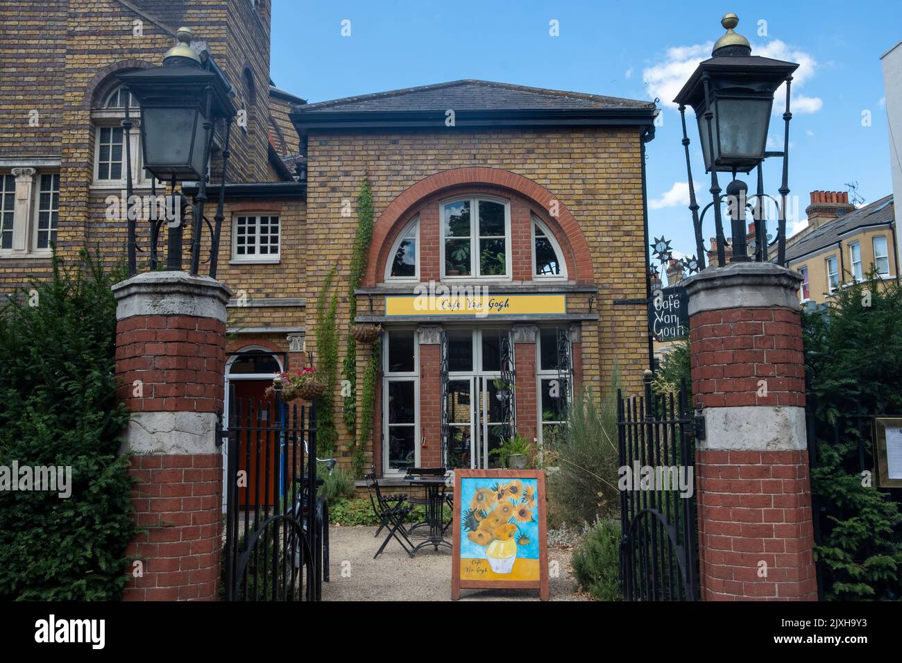 Brixton, London- August 2022: Van Gogh cafe building on Brixton Road, South West London Stock Photo