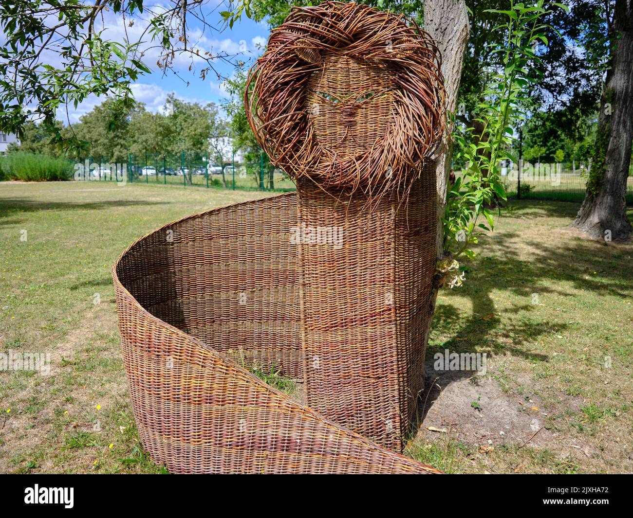 American willow braided products. Beautiful wicker products straight from the capital of Polish wicker industry, Nowy Tomysl, Poland, Europe. Stock Photo