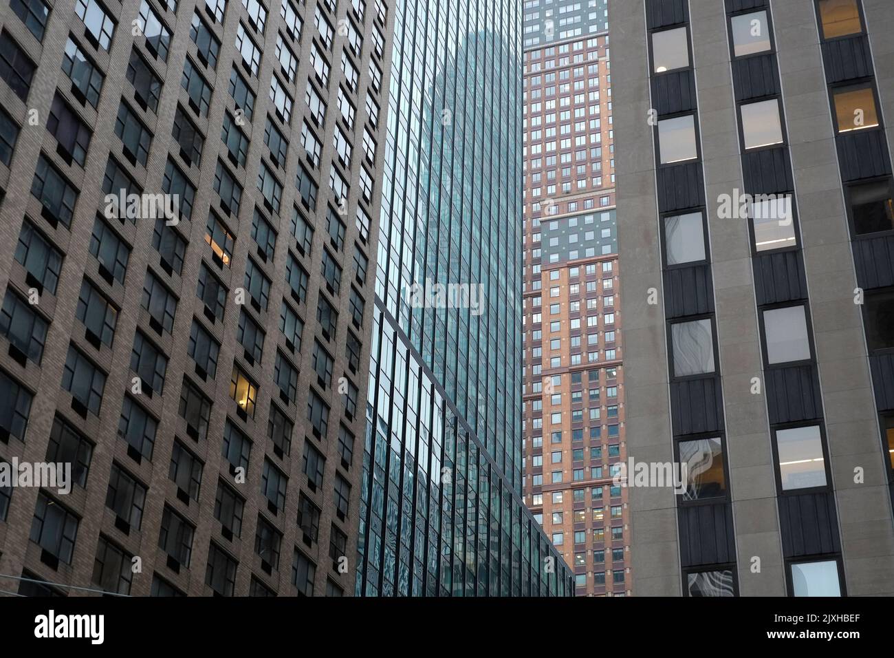 Skyscrapers of Wall Street, New York City Stock Photo