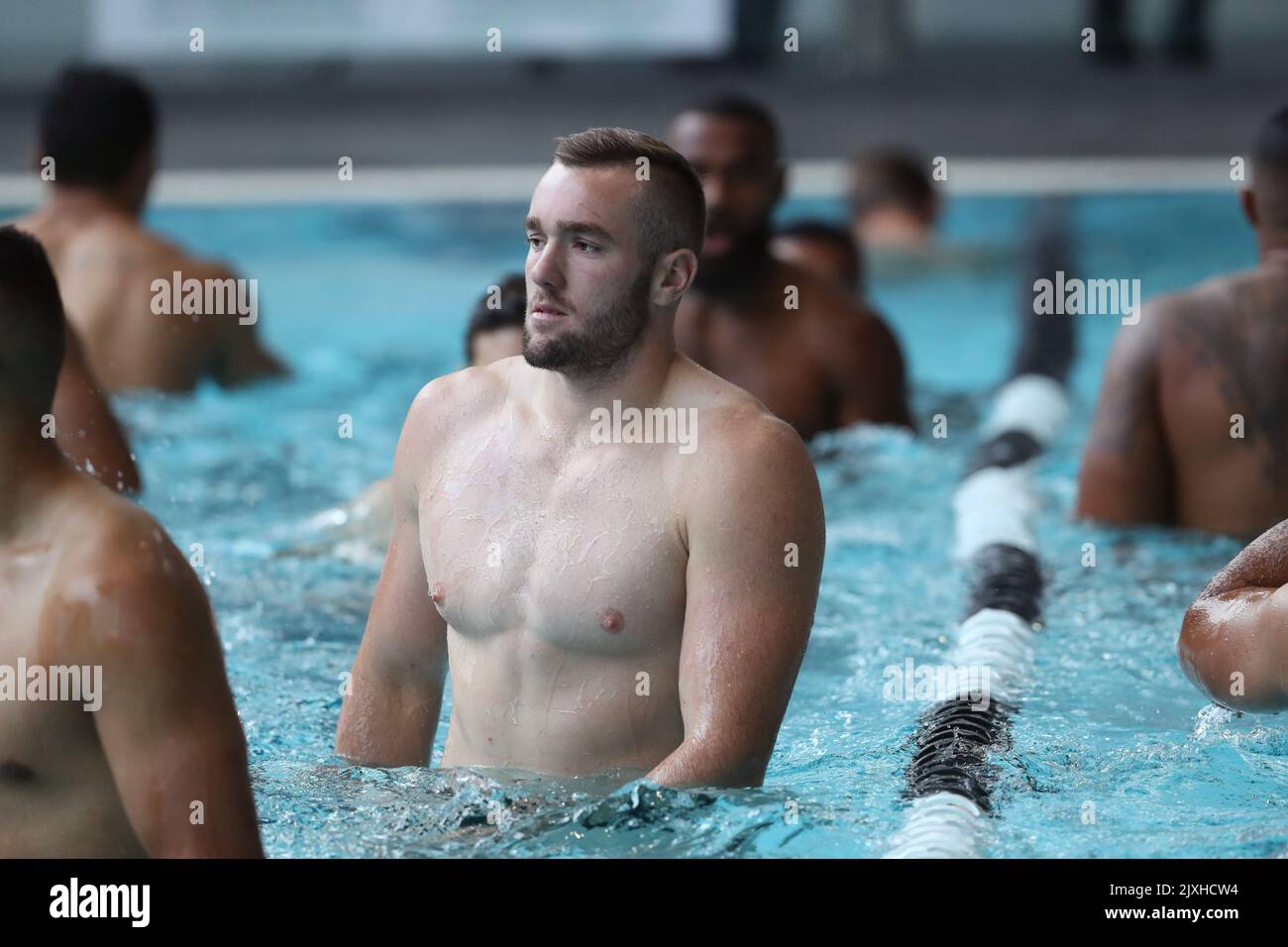 Izack Rodda in the pool during the Australia Rugby Wallabies recovery ...