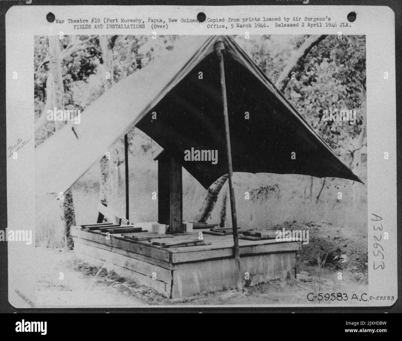 Men'S Latrine Of The 40Th Fighter Squadron, 35Th Fighter Group, Port