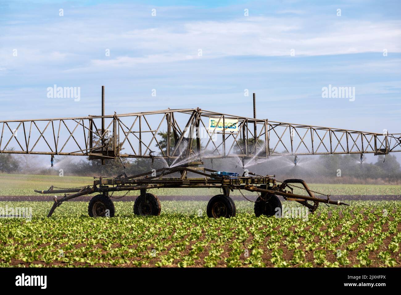 Briggs self-propelled irrigation system Stock Photo