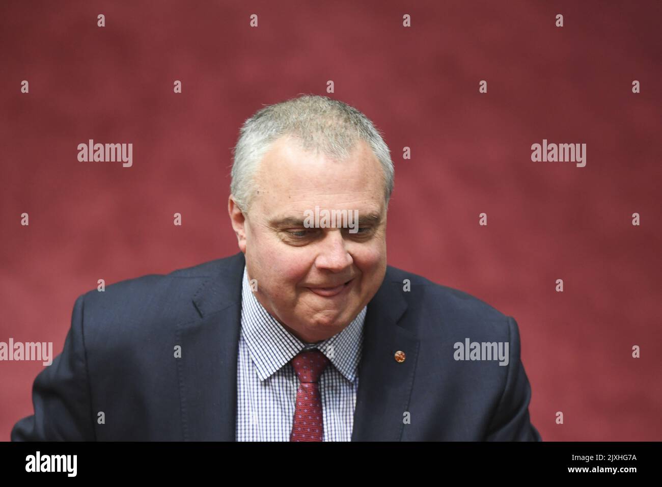 Centre Alliance Senator Rex Patrick reacts during the Tax vote