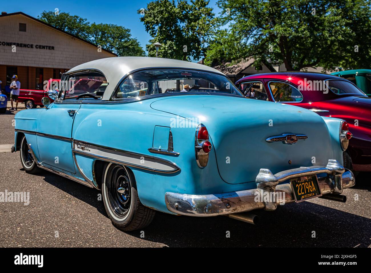 Falcon Heights, MN - June 17, 2022: Low perspective rear corner view of ...