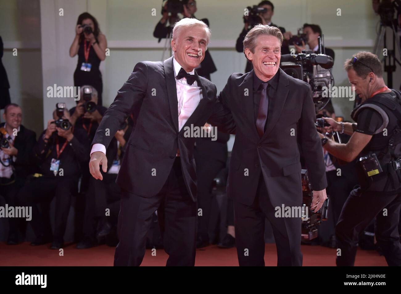 VENICE, ITALY SEPTEMBER 06 Willem Dafoe and Christoph Waltz attends