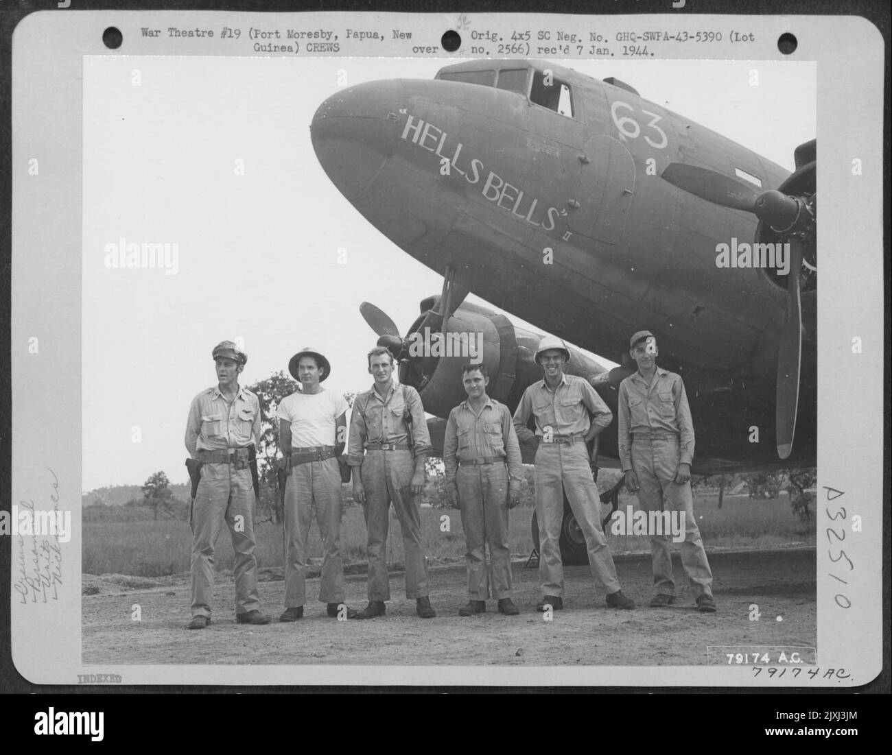 C-47 transport plane, "Hellsbells" and its crew from 6th Troop Carrier