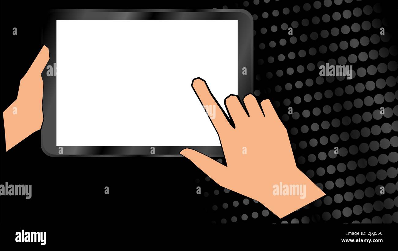 tablet gadget mockup background illustration in vector format Stock Vector