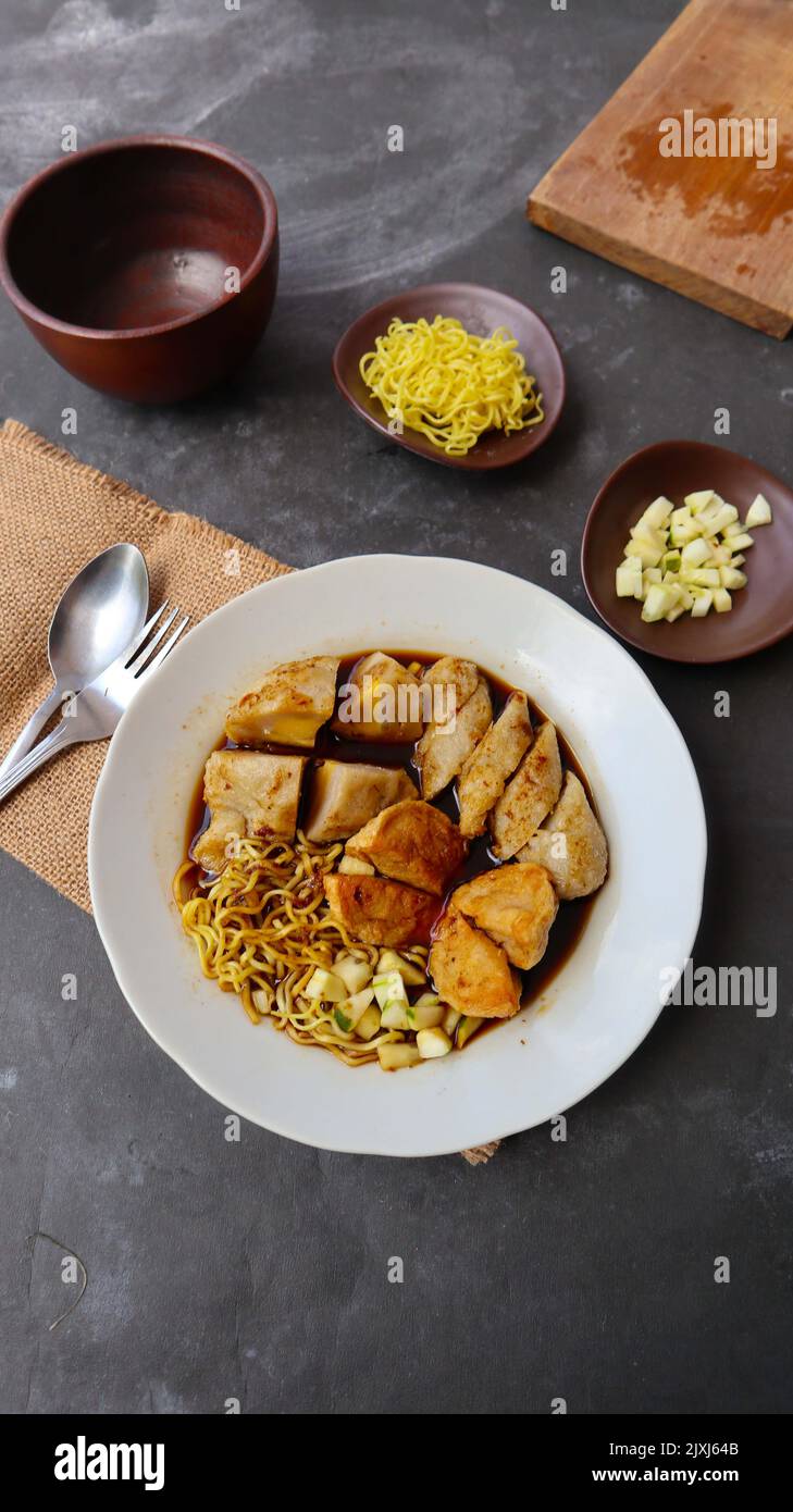 Pempek or empek-empek or fish cake is a food made from soft ground fish ...