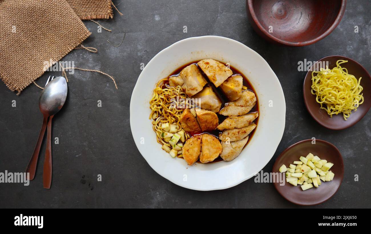 Pempek or empek-empek or fish cake is a food made from soft ground fish ...