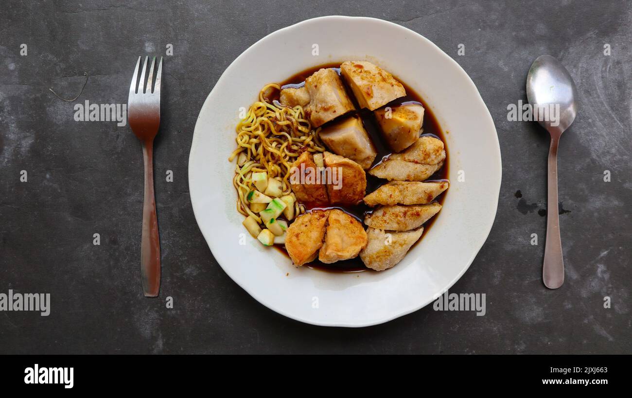 Pempek or empek-empek or fish cake is a food made from soft ground fish ...