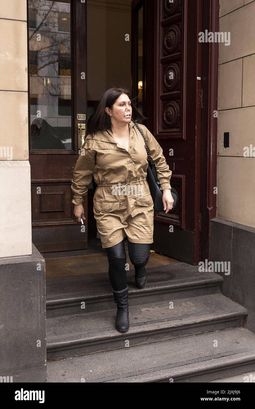 Roberta Williams is seen leaving the Melbourne Supreme Court in