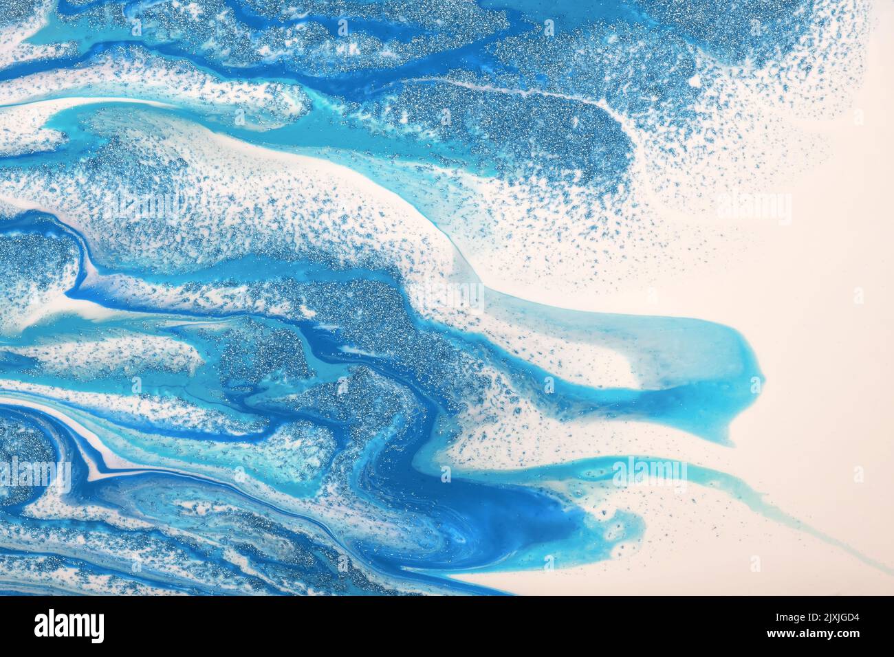 Abstract fluid art background light blue and white colors. Liquid ...