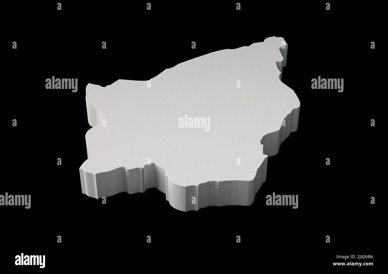 A 3D map of San Marino isolated on black background Stock Photo - Alamy