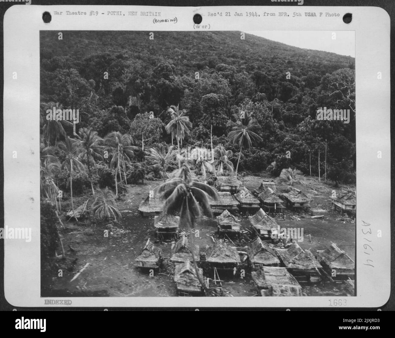 Aerial view of the village of Potni which was recently captured by the ...