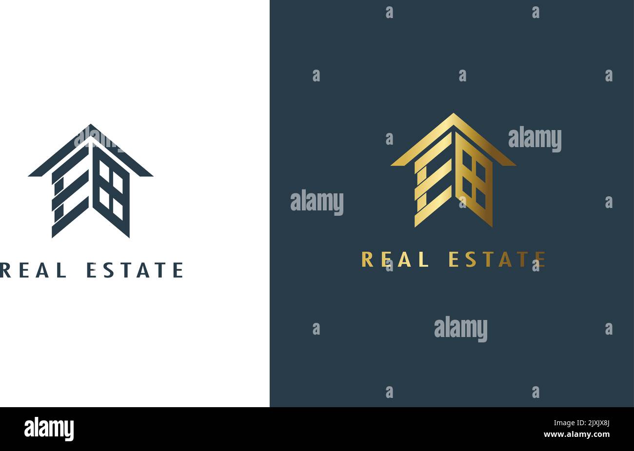 House Logo E initial letter concept Usable for Real Estate ...