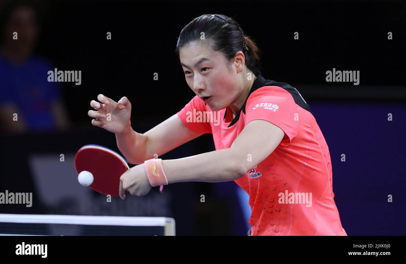Ning Ding of China is defeated by Shiwen Liu of China in the Women's ...
