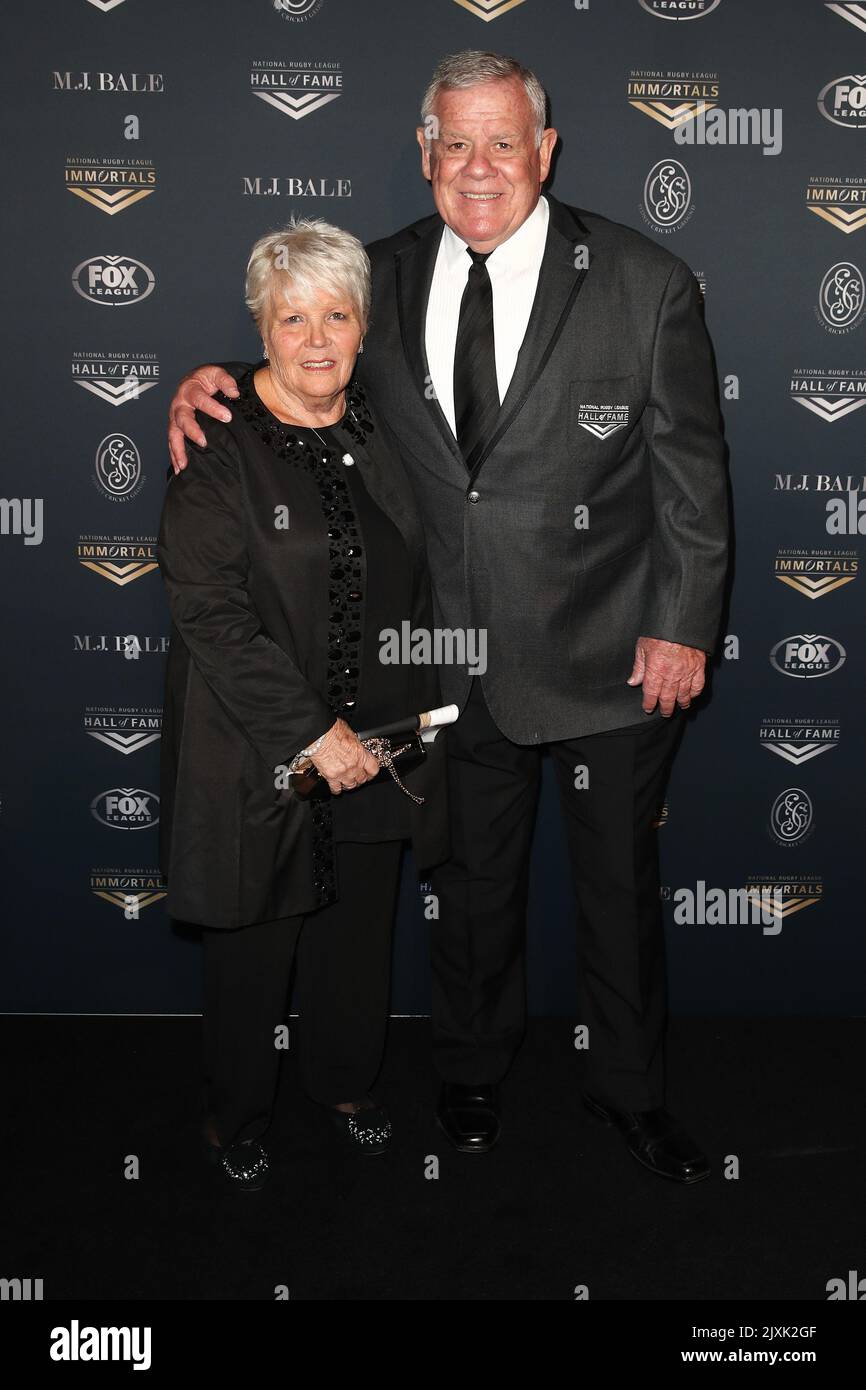 Former South Sydney Rabbitohs player Bob McCarthy and his wife Judy
