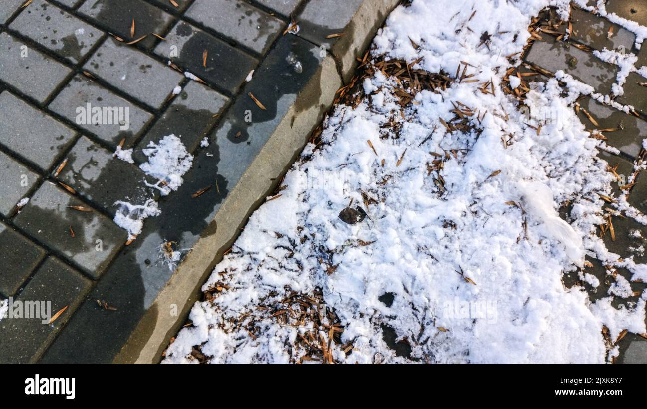 The Architecture backgrounds and objects. Winter. Snow. View from above ...