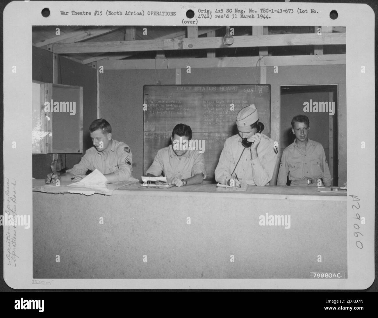 Operations room at Castel Benito Airport near Tripoli, Tripolitania, North Africa. 26 June 1943. Stock Photo