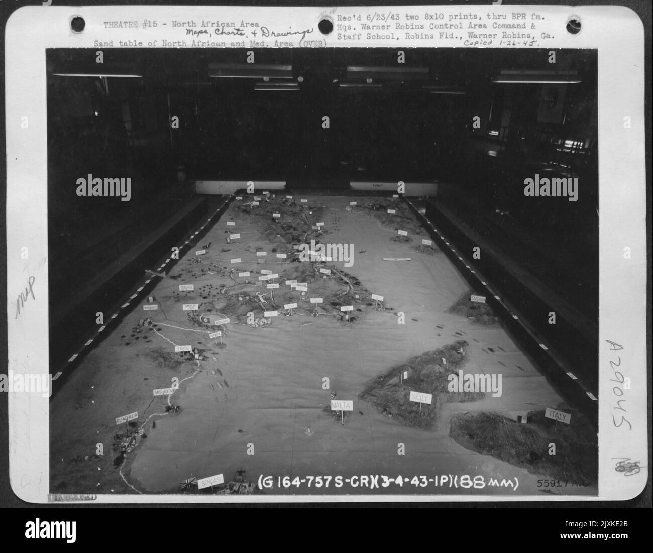 Sand table of North African and Med. Area March 1, 1943 Sand table