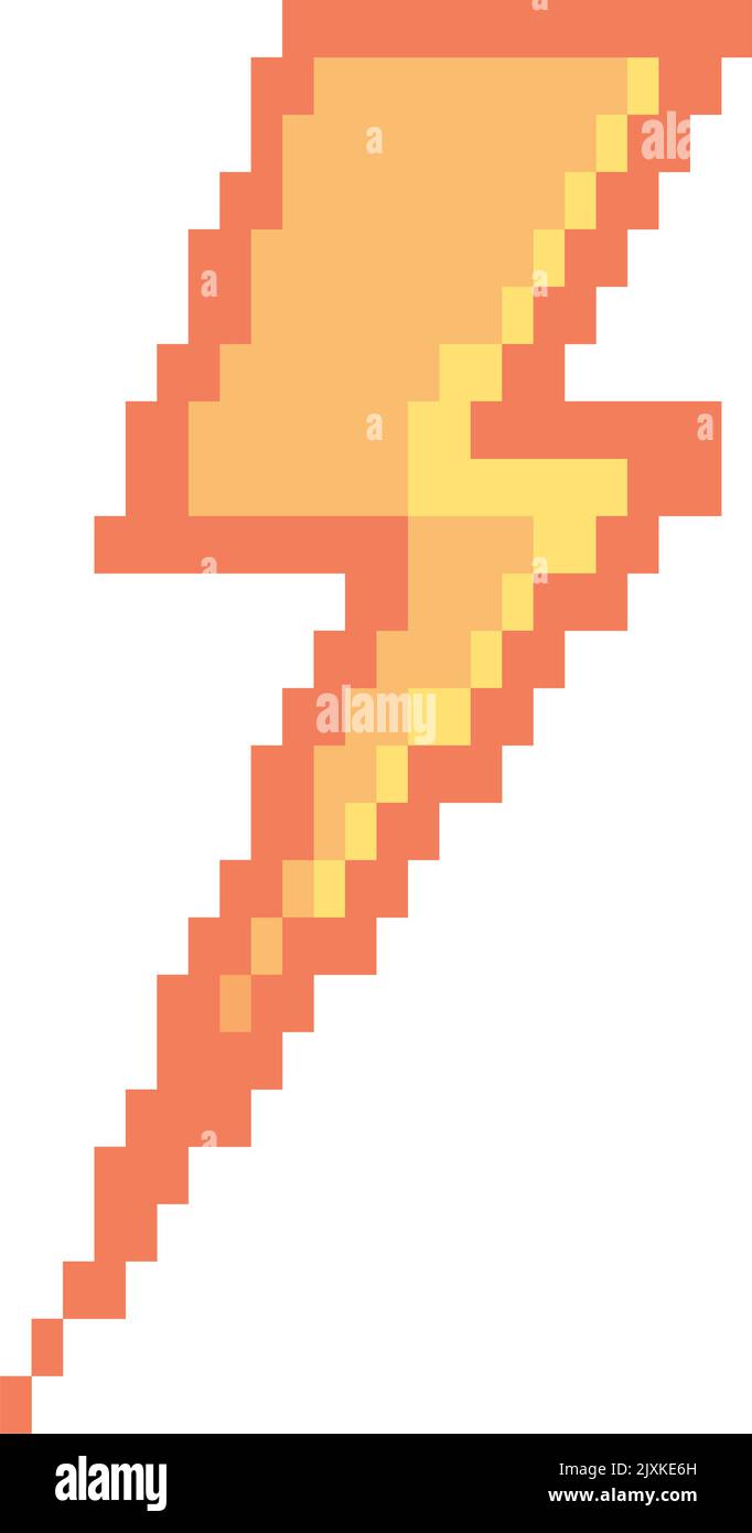 lightning pixel art Stock Vector Image & Art Alamy