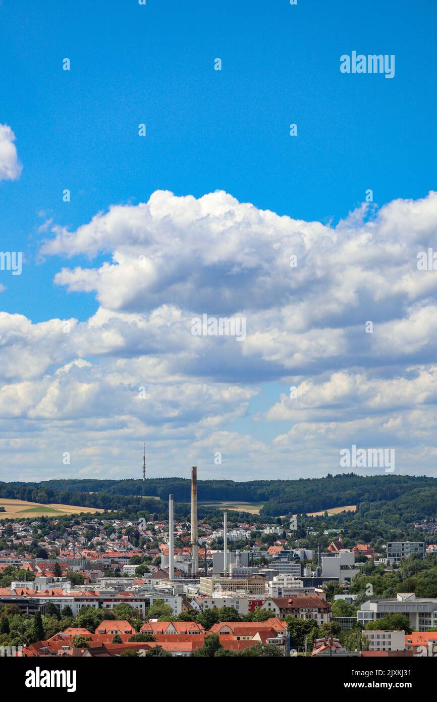 ulm city skyline topdown side view with beautiful weather Stock Photo Alamy