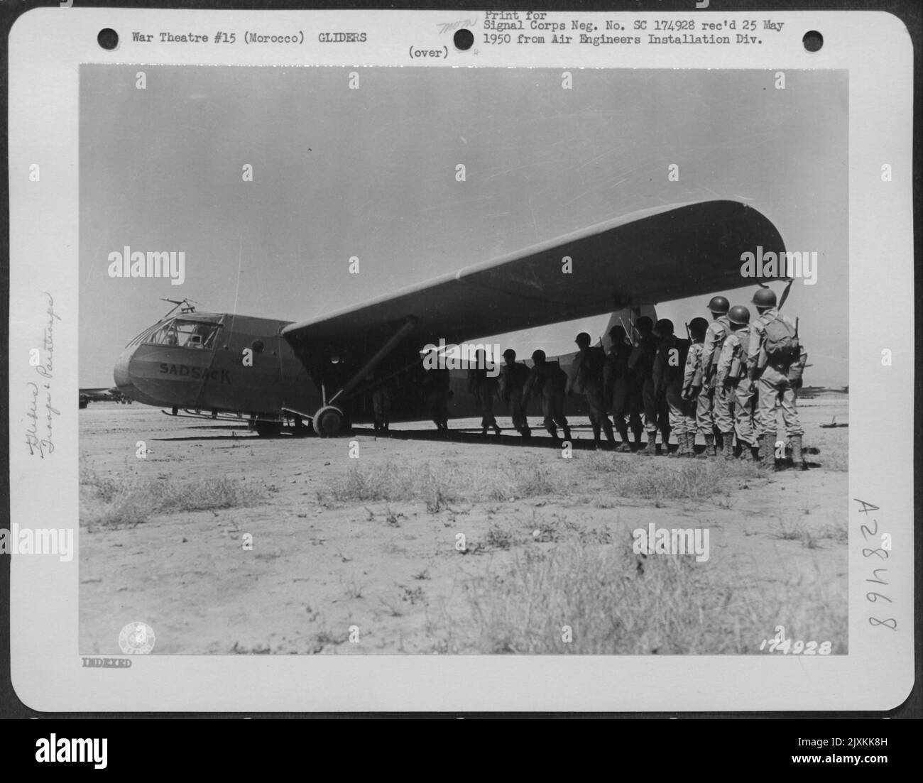AIRBORNE TROOPS ENTERING GLIDER. Troops of the Glider Field