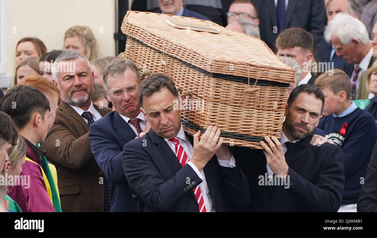 Trainer Henry de Bromhead (left), father of Jack de Bromhead carries