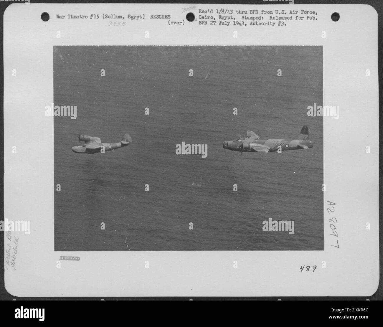 The Wellington, of the R.A.F. Rescue Service, is joined by a Fairchild