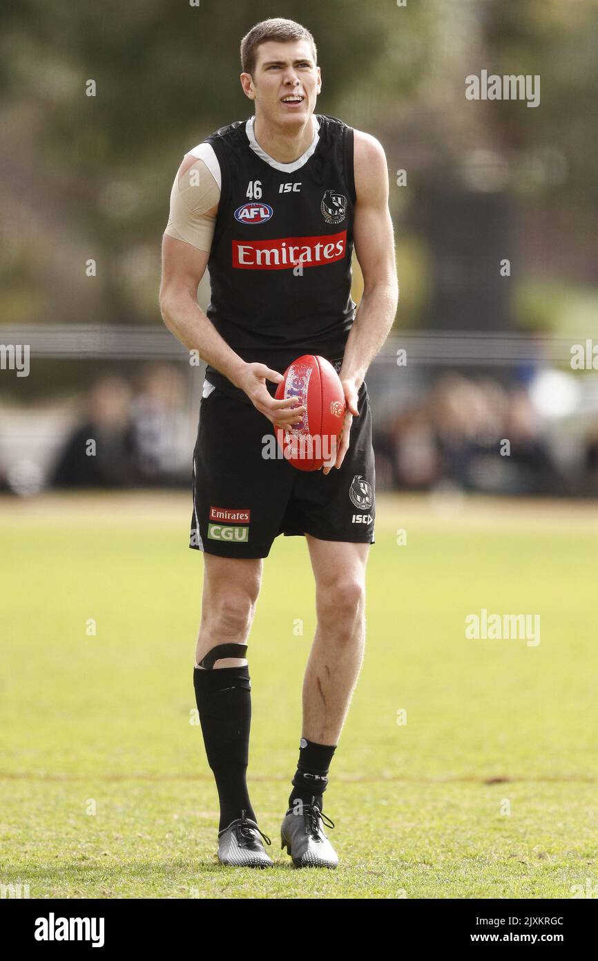 Mason Cox Is Seen During A Collingwood Magpies Training Session At The Holden Centre In 9481