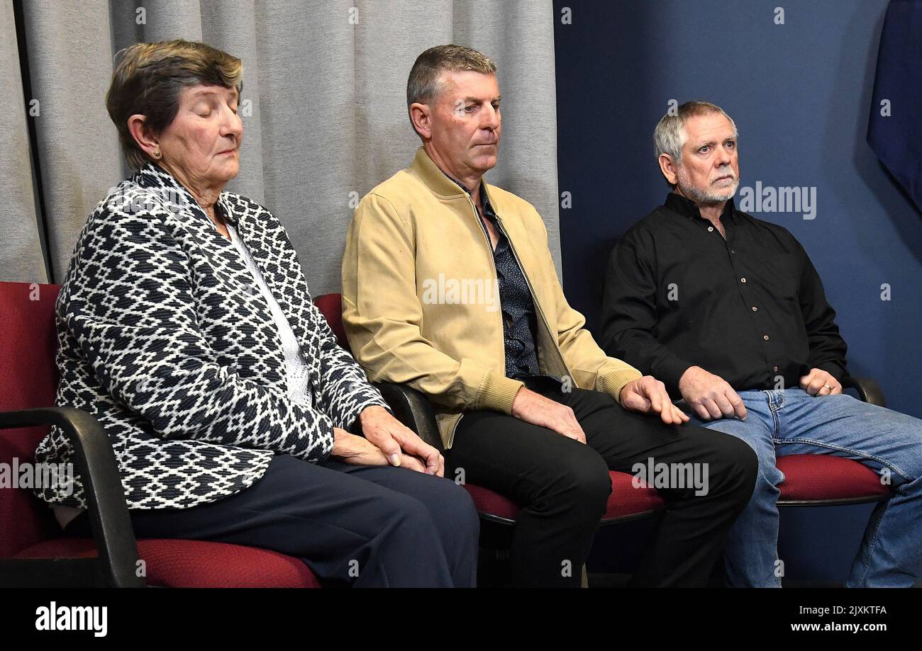Family members of Linda Reed, (L-R) Nancy Fein (mother), Philipp Fein ...