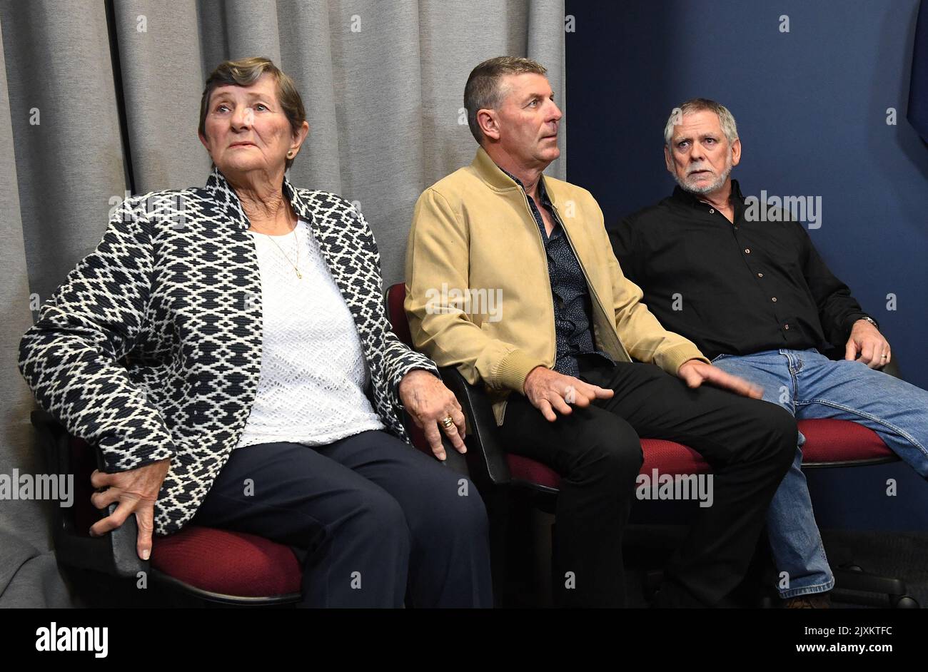 Family members of Linda Reed, (L-R) Nancy Fein (mother), Philipp Fein ...
