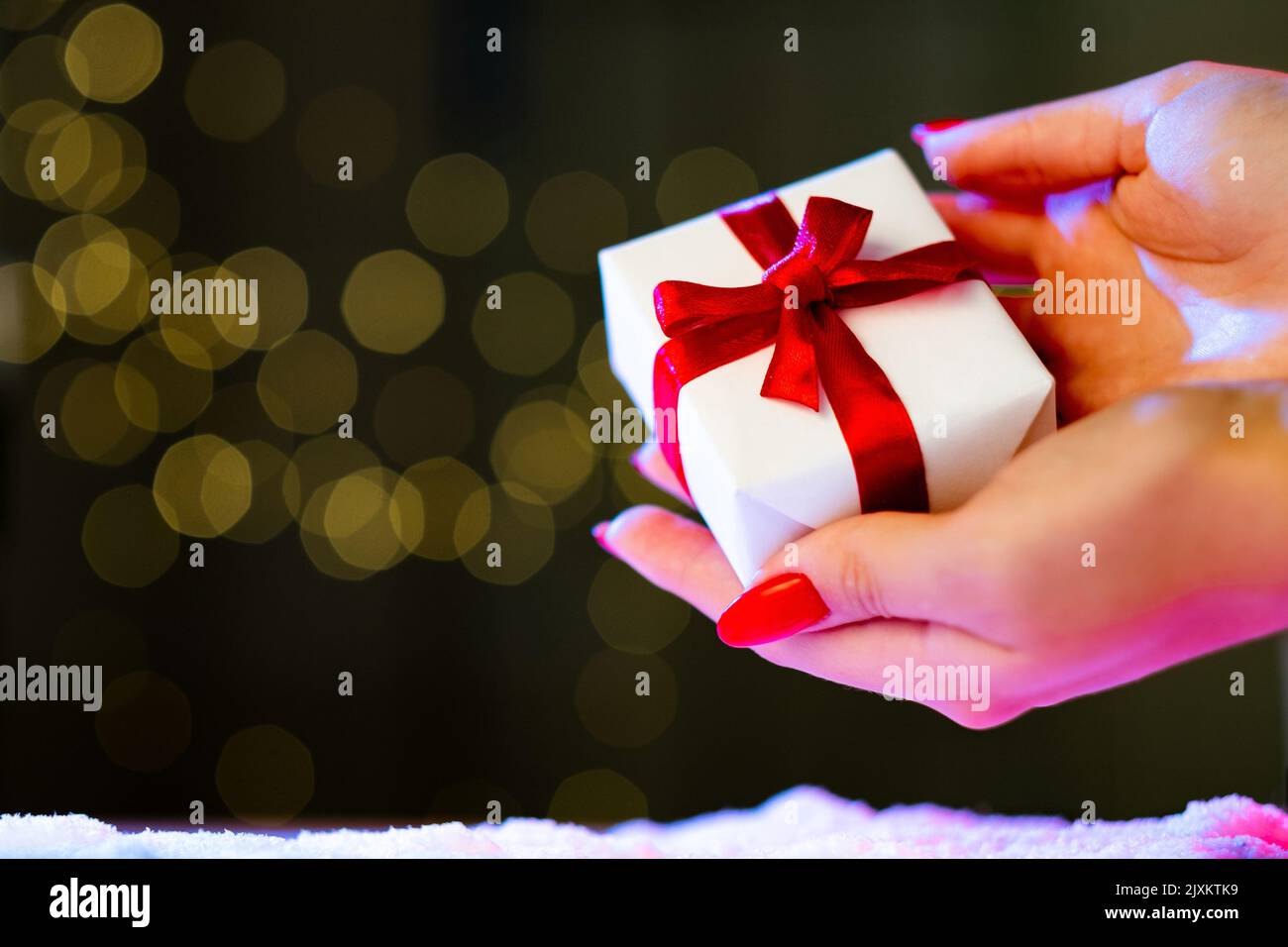 christmas holiday gift surprise festive decoration Stock Photo