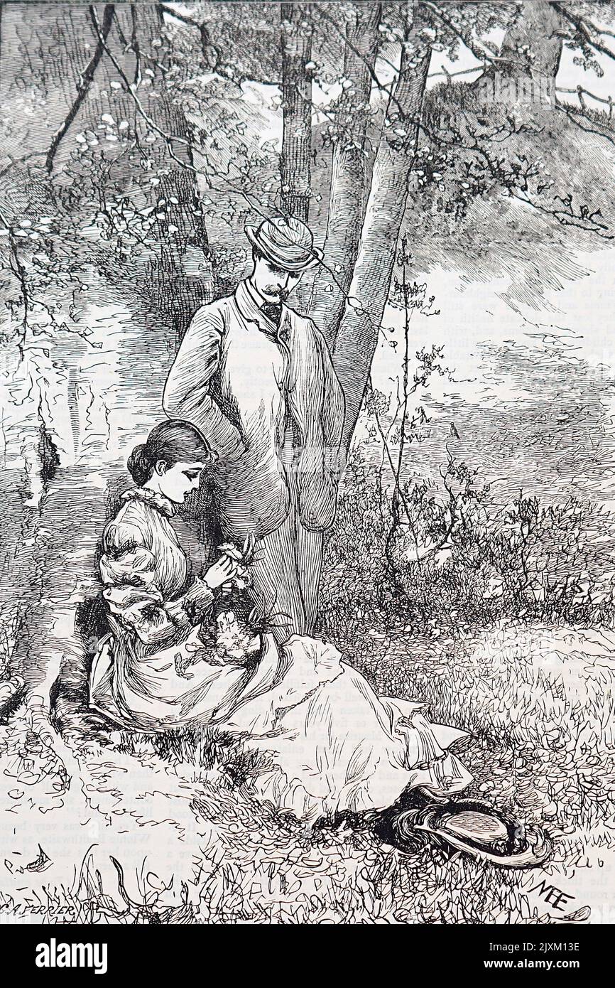 Illustration depicting a couple. Illustrated by Mary Ellen Edwards
