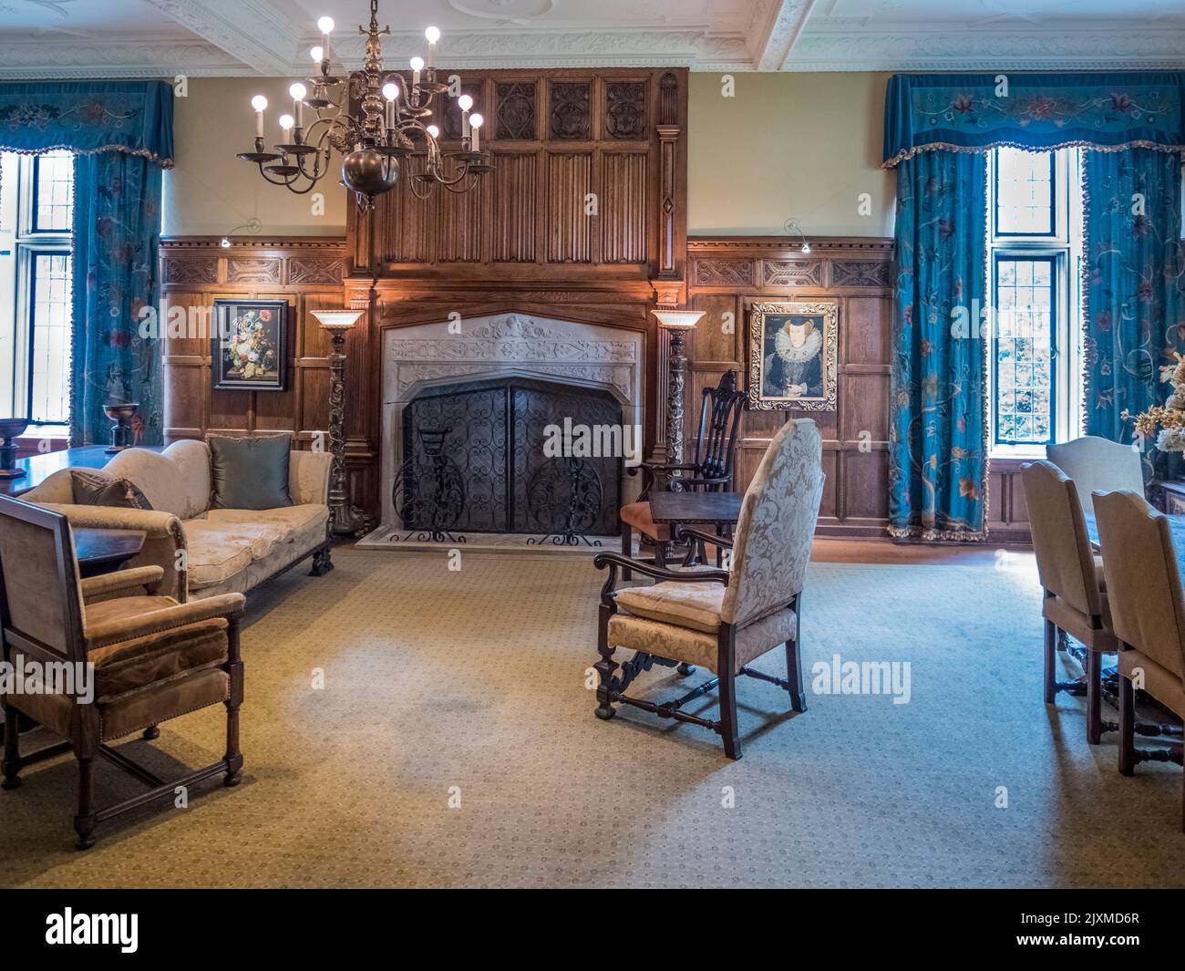 The Tudor room at the Cummer Museum and Gardens in Jacksonville Florida USA Stock Photo