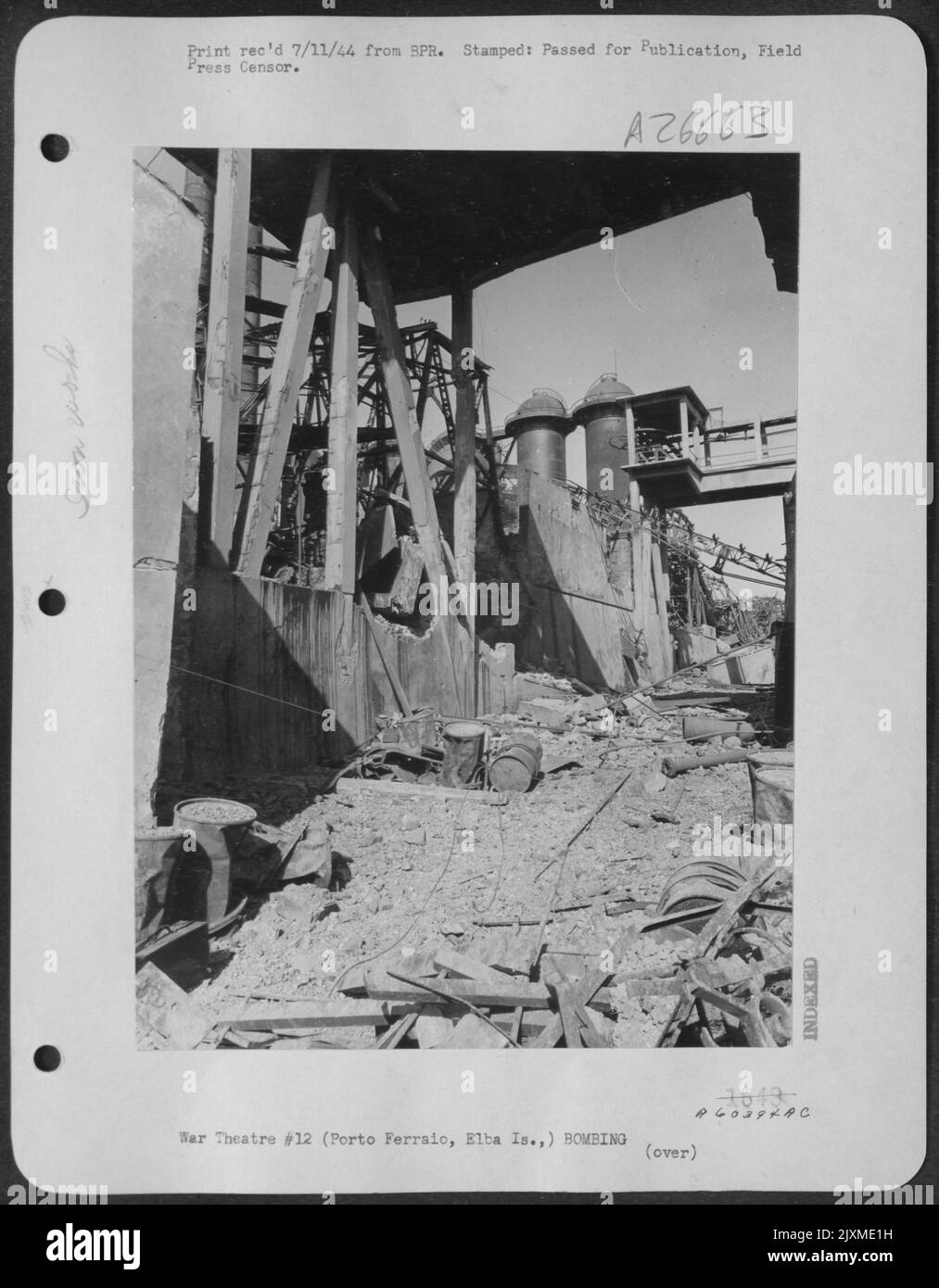 The iron works at Porto Ferraio, Elba, present this picture of absolute ...