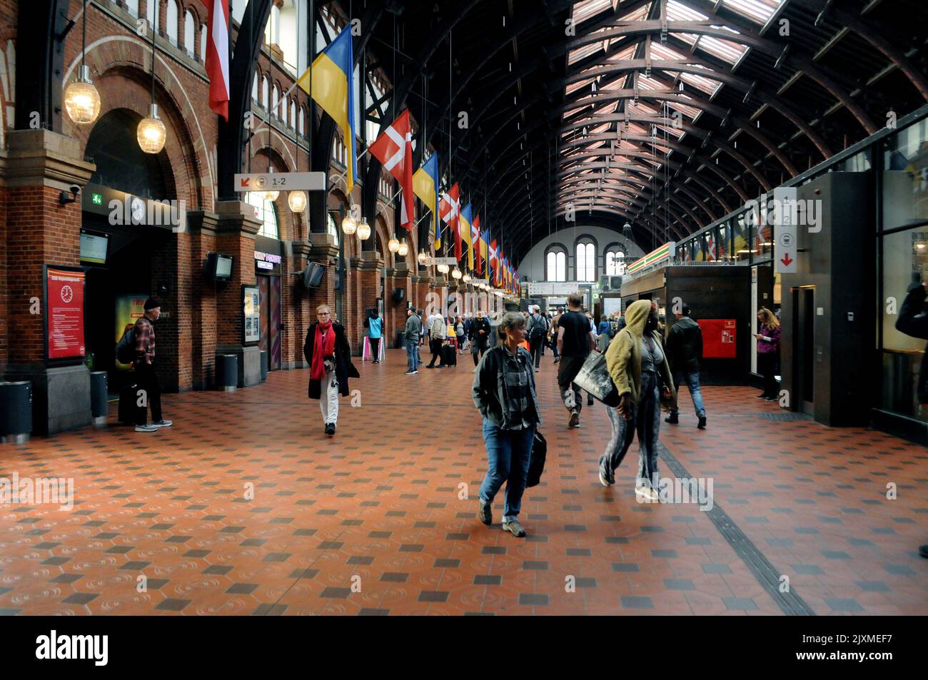 Copenhagen /Denmark/07 September 2022/ Train passengers at Copenhagen